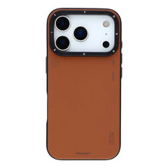 YOUNGKIT Matte Finish Leather Cover with Magsafe for iPhone 17 Pro Max (Tan Brown)