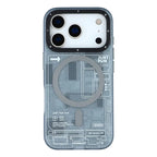Protective Apple iPhone Back Cover - YOUNGKIT Technology Series Matte Finish Cover with Magsafe for iPhone 17 Pro Max - Grey - Style 5