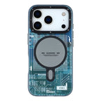 Protective Apple iPhone Back Cover - YOUNGKIT Technology Series Matte Finish Cover with Magsafe for iPhone 17 Pro - Blue